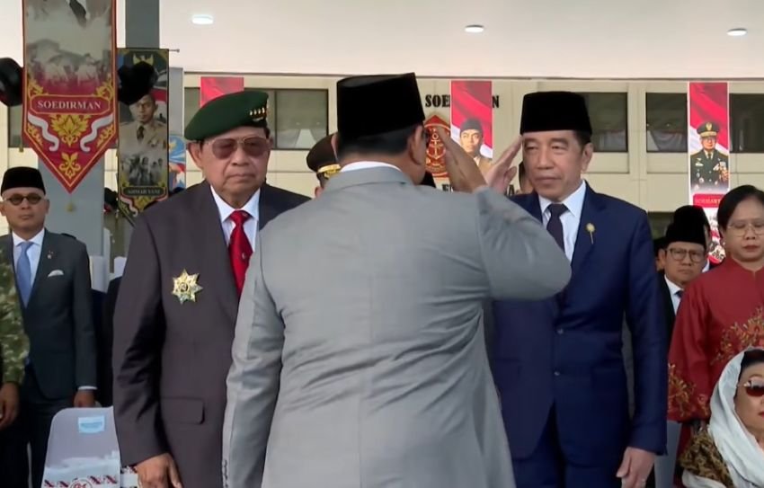Prabowo Pimpin Upacara HUT ke-81 TNI, SBY dan Jokowi Turut Hadir