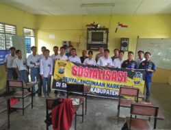 Polres Asahan mensosialisasikan Resiko Narkoba ke sekolah SMK swasta Nasional Kisaran Kabupaten Asahan Sumut