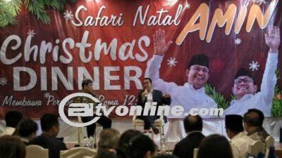 Anies Hadiri Acara Makan Malam Bersama Panitia Safari Natal AMIN