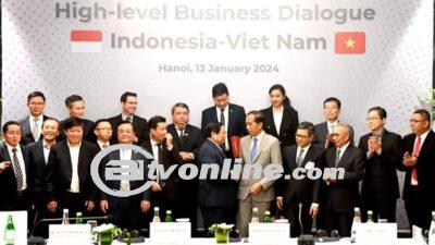 Presiden Jokowi Memimpin Dialog Bisnis Bersama Para Pengusaha Vietnam, Hanoi