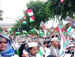 Ratusan Massa di Surabaya Ikuti Aksi Munajat Kemerdekaan Untuk Palestina