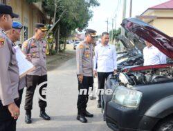 Persiapan Pengamanan Pemilu 2024, Kapolres Aceh Timur Cek Ranmor Dinas Personel