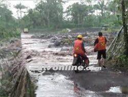 Jalur Penghubung Kecamatan di Lumajang Tergerus Banjir Lahar Semeru