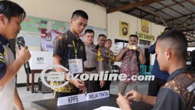 Pastikan Kesiapan Personel, Polres Bengkayang Gelar Pelatihan Pengamanan TPS Pemilu 2024