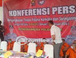 Operasi Polda Jambi Ungkap Jaringan Narkotika Internasional, 16 Tersangka Diamankan