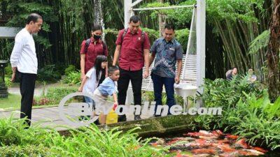 Libur Lebaran,Jokowi Ajak Cucu Lihat Satwa saat di Sumut