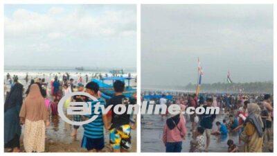 Tetap Ramai! Pantai Pangandaran Diliputi Ketenangan Pasca-Gempa Garut