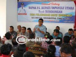 Pj Bupati Taput Pimpin Rakor Kecamatan Di Adiankoting Tahun 2024