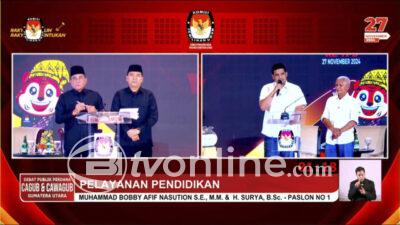 Jubir Edy Rahmayadi: Performa Bobby Tak Sebanding dengan Calon Gubernur Lain dalam Debat Perdana